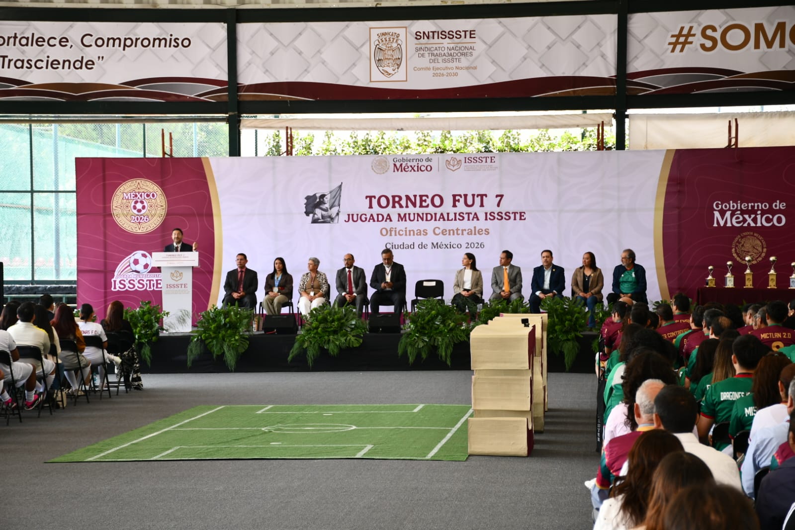 Inaguracion del Torneo Fut 7, "Jugada Mundialista ISSSTE", Centro Social, Cultural y Deportivo del SNTISSSTE 